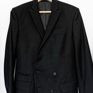 J.Lindeberg Black Double Breasted Wool Blazer Size 46
